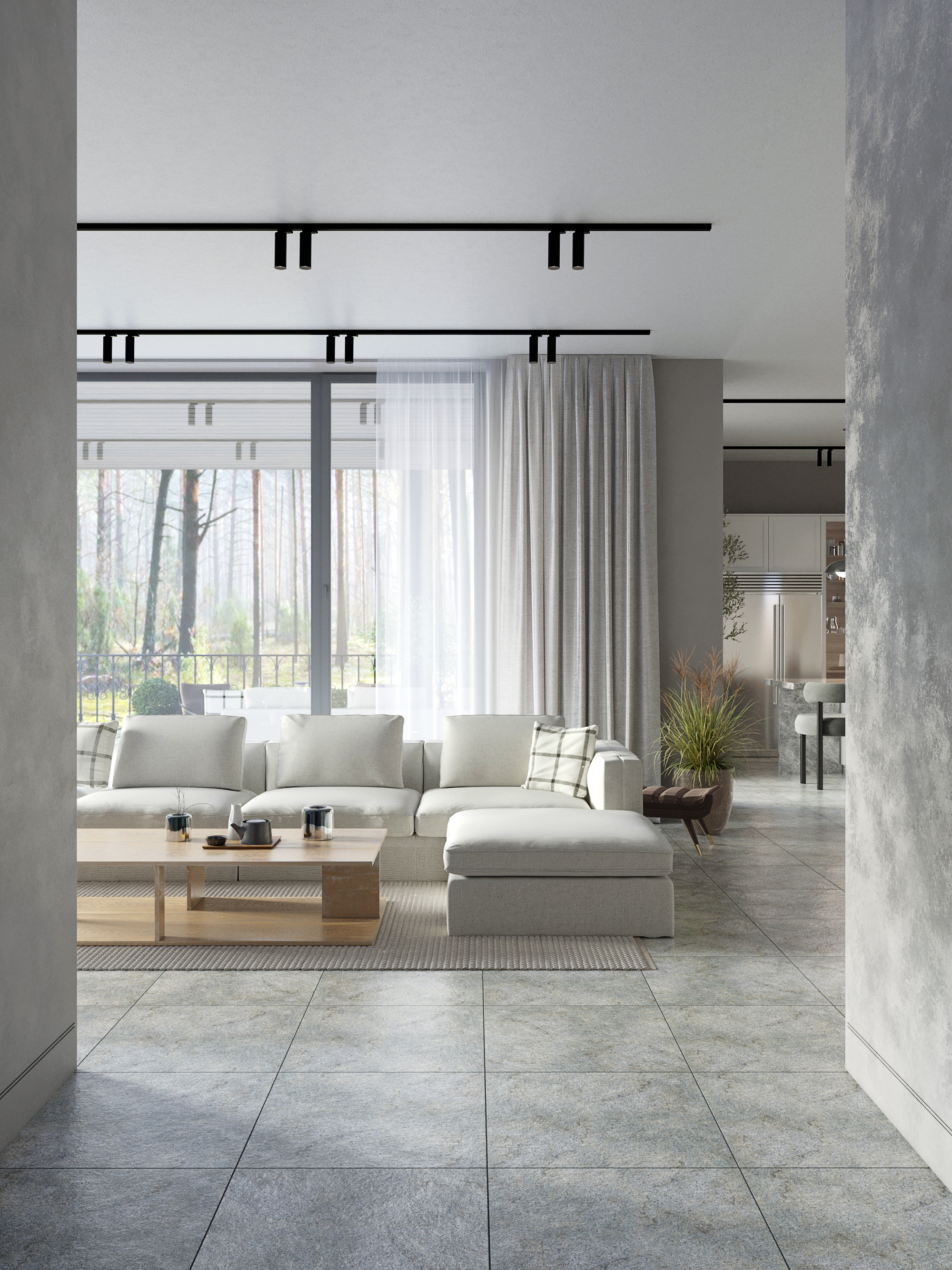 Living Room + Kitchen