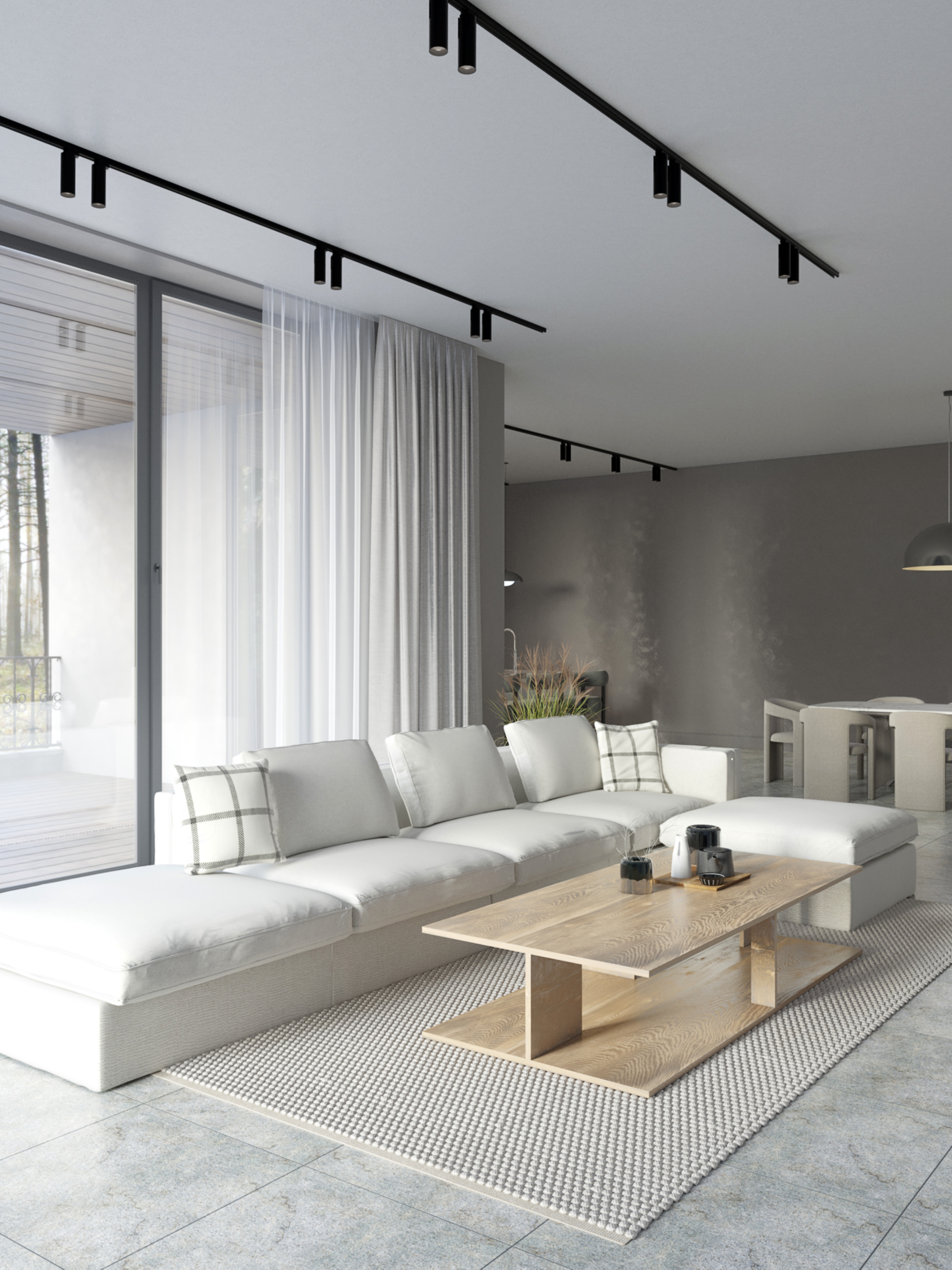 Living Room + Kitchen